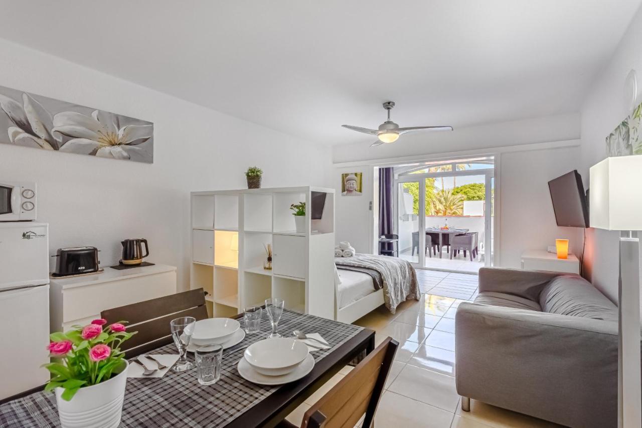 Fantastic Large Studio In Front Of Beach Heated Pool Wifi Arona  Dış mekan fotoğraf