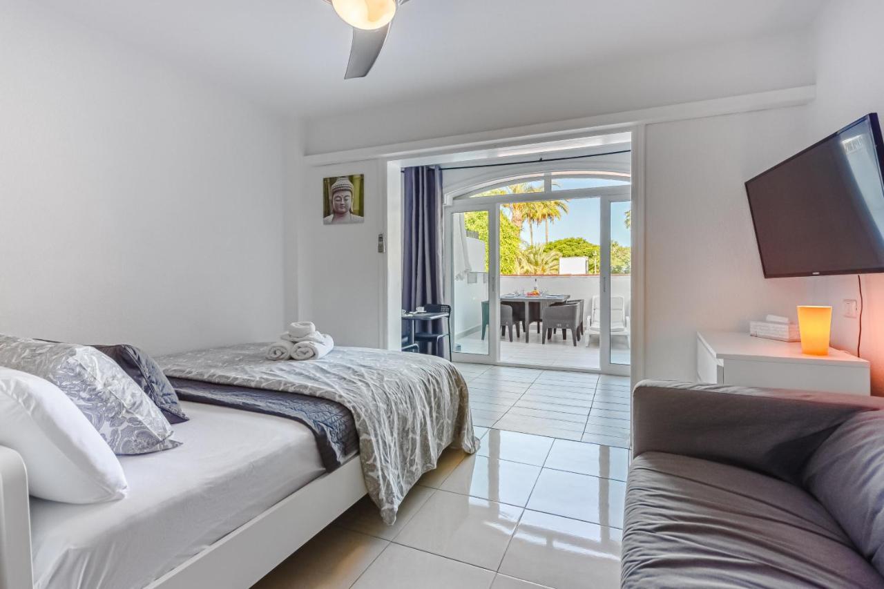 Fantastic Large Studio In Front Of Beach Heated Pool Wifi Arona  Dış mekan fotoğraf